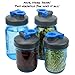 Classic Blue Glass Mason Jar Drinking Bottle by County Line Kitchen with Durable, Convenient Flip Cap Lid, Drinking or Storage Container, Leakproof, 1 Quart by County Line Kitchen