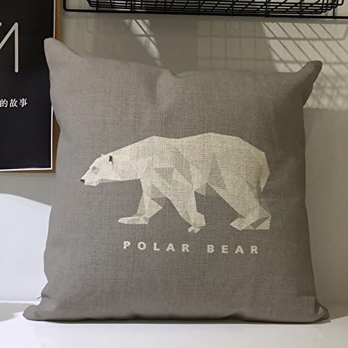 SHIMAT The cartoon animal pillow simple coffee shop in the living room sofa cushion cushion car waist support office,45x45cm,Nordic polar bear pillow