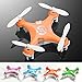 KiiToys Quadcopter Drone RC Helicopter Quad Copter Toy - Micro Mini Nano Size - 3D Flip Air Light Show - 6 Axis Gyro - 4 Channels Radio Control - 2.4 ghz 100 ft range - 