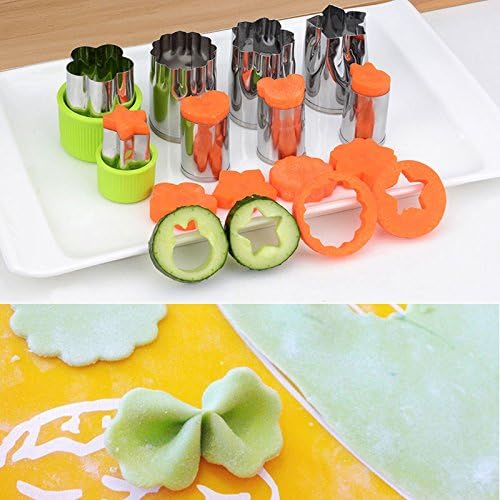 Set of 8pcs Stainless Steel Flower Shape Rice Vegetable Fruit Cutter Mold Slicer