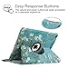 New Case for iPad 9.7 inch 2018 2017/ iPad Air 2 Case - 360 Degree Rotating Stand Protective Cover Smart Case with Auto Sleep/Wake for Apple iPad 5th/6th Generation (Blossom)