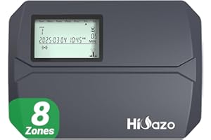 HiOazo WiFi Sprinkler System Controller 8-Zone, Irrigation Controller Indoor with Automatic Weather-Based Watering, Easy Use 