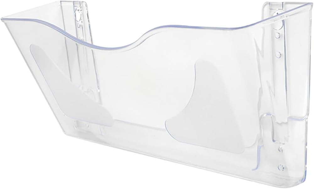 Deflecto A4 Wall Mounted Magazine File Holder Clear Landscape Design