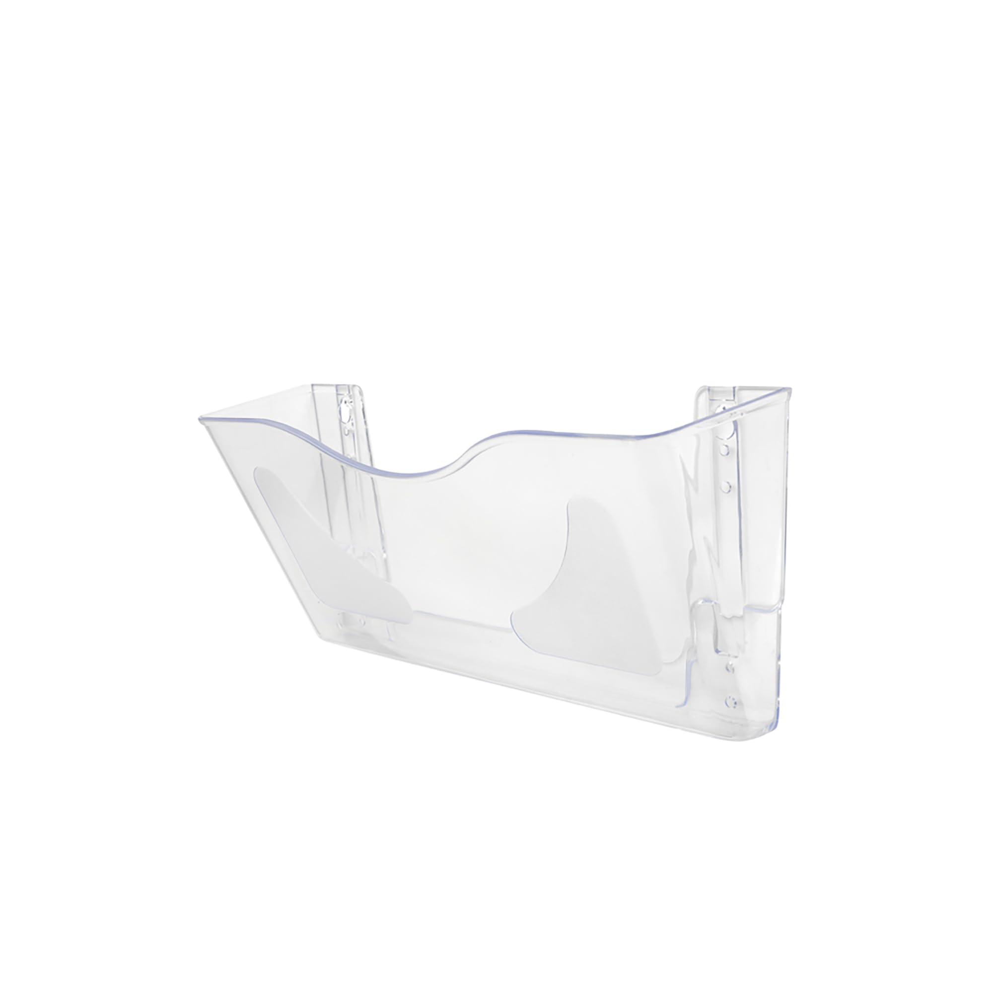 Deflecto A4 Wall Mounted Magazine File Holder - Perfect for Folders, Files, Mails & Brochure - Clear Racks for Home Office with Sleek Landscape Design — image 1