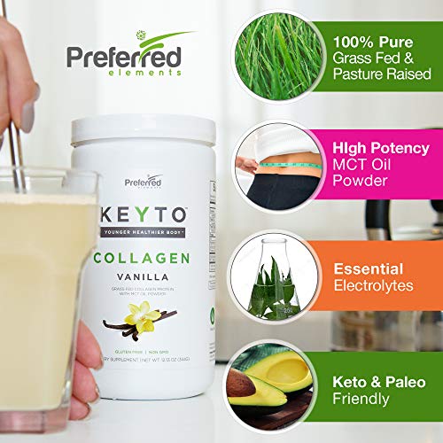 Keto Collagen Protein Powder with MCT Oil Keto and Paleo Friendly