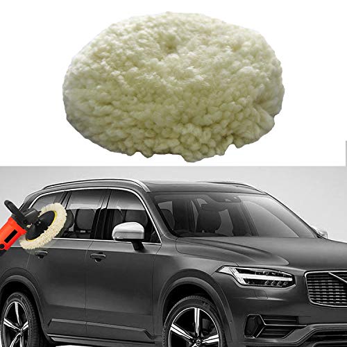 Polishing Pad Buffing Pads Kit 4PCS 3inch 100% Natural Wool Hook & Loop Grip Buffing Pad for Compound Cutting & Polishing for Car Polishing Motorcycle Washing Machine Furniture etc