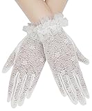 Sun UV Protection Gloves Non-slip Touchscreen Weding Glove, White