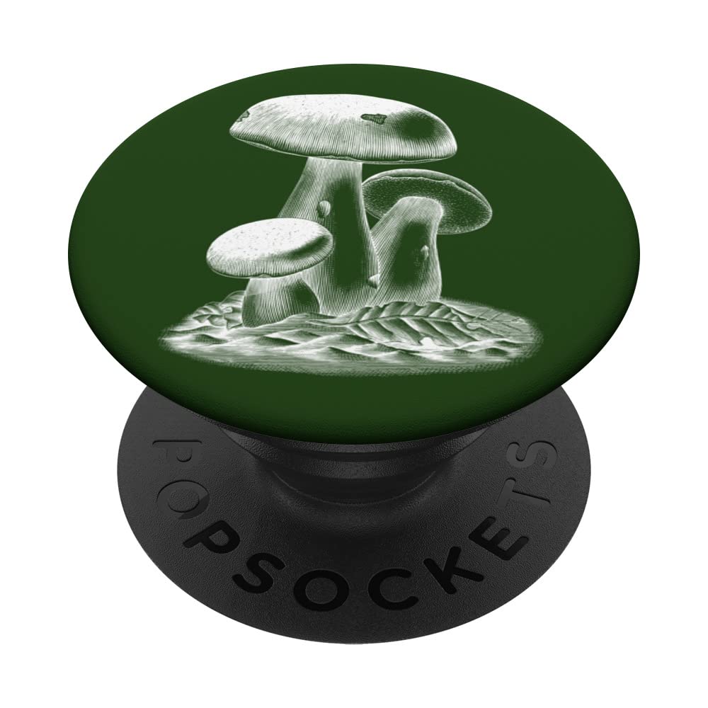 Porcini Edible Mushrooms Fungi Foraging Cottagecore Vintage PopSockets Swappable PopGrip