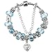 Fit Pandora Heart Bracelets with Charms Set Jewelry Gifts Ideas Adjustable 6.7-8.3 Inch Love Jewelry with Gift Card