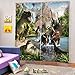 Sevendec Curtains for Kids Bedroom - Dinosaur Window Drapes for Boys and Girls Living Room, 3D Jurassic Nature Cute Room Décor 2 Panel W29.5 X H65
