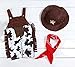 stylesilove.com Infant Toddler Baby Boy Sheriff Cowboy Overalls, Hat and Handkerchief 3-pc (95/18-24 Months) Brown
