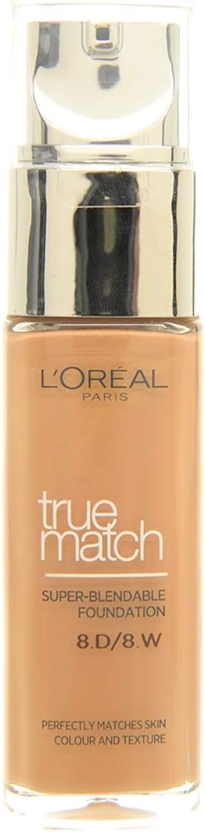 L'Oreal Paris True Match Foundation W8 Golden Cappuccino 30ml