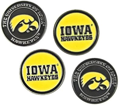 Iowa Hawkeyes Double Sided UI Golf Ball Markers (Set of 4)