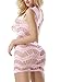FasiCat Women's Mesh Lingerie Fishnet Babydoll Mini Dress Free Size Bodysuit