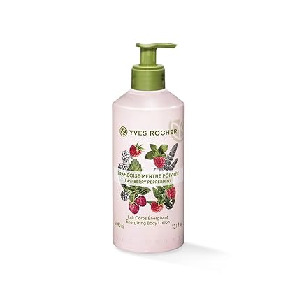 Yves Rocher Energizing Body Lotion, Raspberry Peppermint, 390ml
