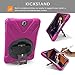 BRAECNstock for Samsung Galaxy Tab A 7 Case Heavy Duty Stand Shockproof Protective Case Cover for Galaxy Tab A 7 Case with Kickstand/a Hand Grip/a Shoulder Strap(Rose red)