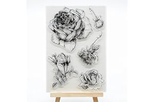 WOOYANGFUN Welcome to Joyful Home 1pc New Flower Rubber Clear Stamp for Card Making Decoration and Scrapbooking