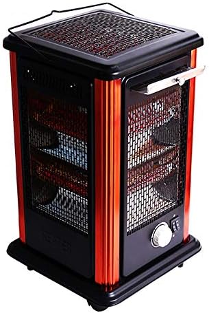 ZZHF Heater, Environmental Protection PP High Temperature Space Heater And Adjustable Thermostat Five-sided Barbecue Type Heating 2400W Black heat sink