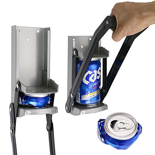 12 oz Can Crusher for recycling/Bottle Opener Smasher, Crushes Soda Cans and Beer Cans Wall Mounted– Eco-Friendly Recycling Tool Heavy Duty Aynoo Metal Can Crusher/Smasher (12oz Grey) - Thumbnail 6