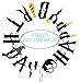 JAGGER M [Upgraded] Harry Potter Party Supplies – Happy Birthday Banner Felt Garland Party Decoration, Black