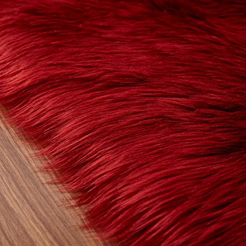 Faux Fur Sheepskin Area Rug,Solid Shaggy Area Rugs for Living Bedroom