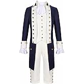 MIAOCOS Mens Medieval Costume Vintage Tailcoat Formal Uniform Adult Costume Victorian Colonial Frock Mens