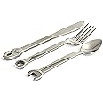 WRENCHWARE – LARGE 3-piece Silverware Set Tool Fork, Knife and Spoon + Silverware Case Storage - Unique Novelty Flatware & Cutlery Set - Kitchen Utensil Set is a Greata Gift & Conversation Piece