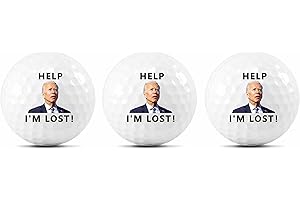 Lymhy 3 Pack Biden Golf Balls Funny Confused Joe Biden Help I'm Lost Cute Novelty Golf Balls Gifts