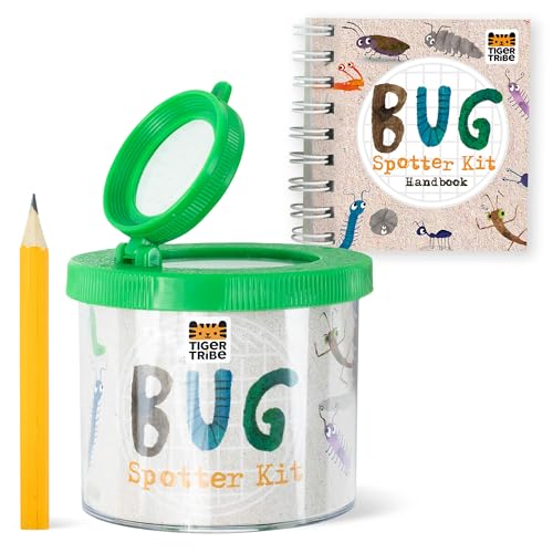 Tiger Tribe Bug Spotter Kit – Nature Exploration for Kids, Collector Box, Magnifying Lid, Bug Identification & Activity Booklet. Kids 4-8 Years