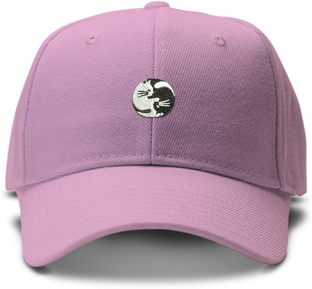 Yin Yang Cats Low Profile Dad Hat Cap Kitty Dark Wave Tumblr