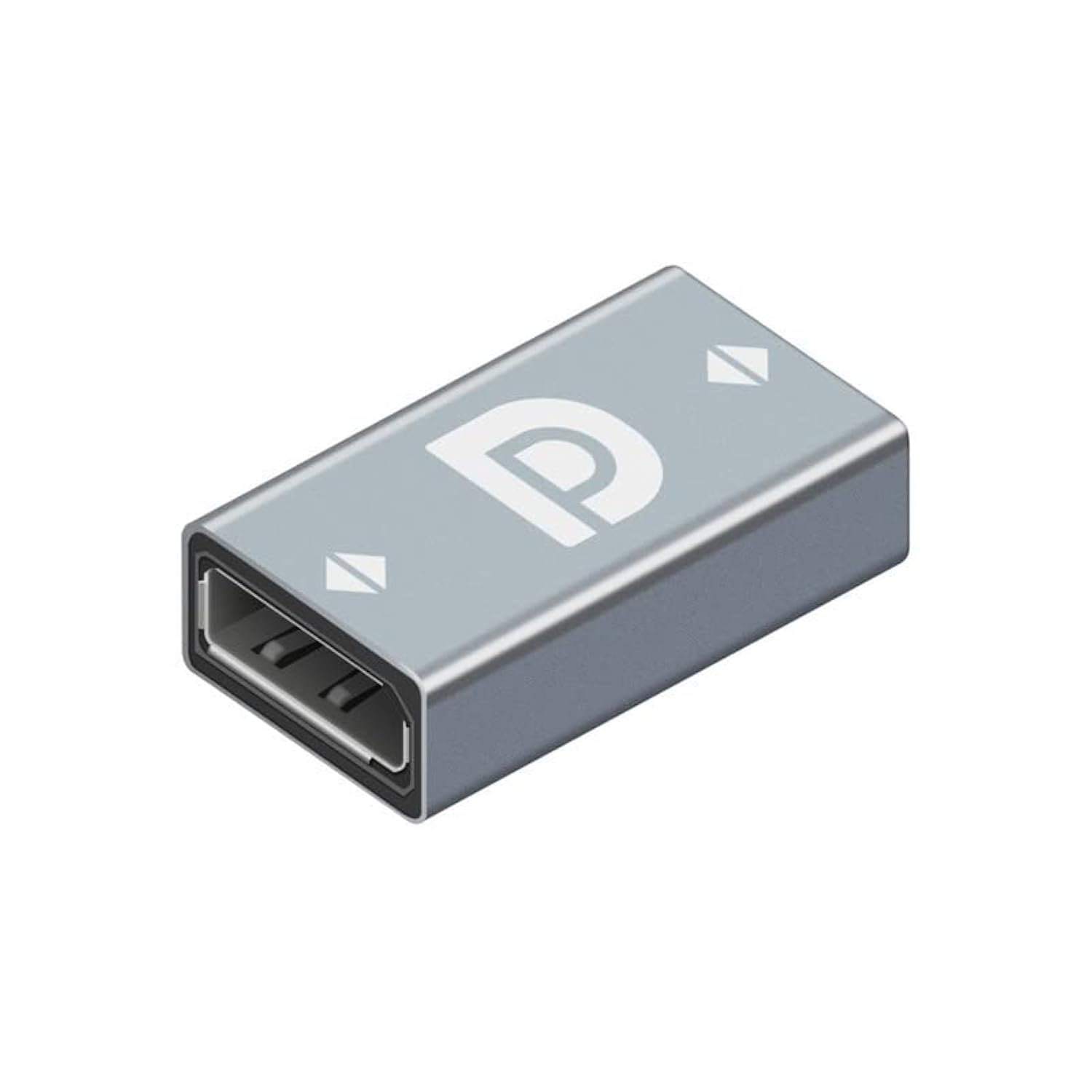 QIANRENON DP Female Adapter 8k@60HZ DP Female to DP Female Extention Coupler HD Video Convertor DP1.4 Support HDR Suitable for DP Cable Extension and Transfer Gray