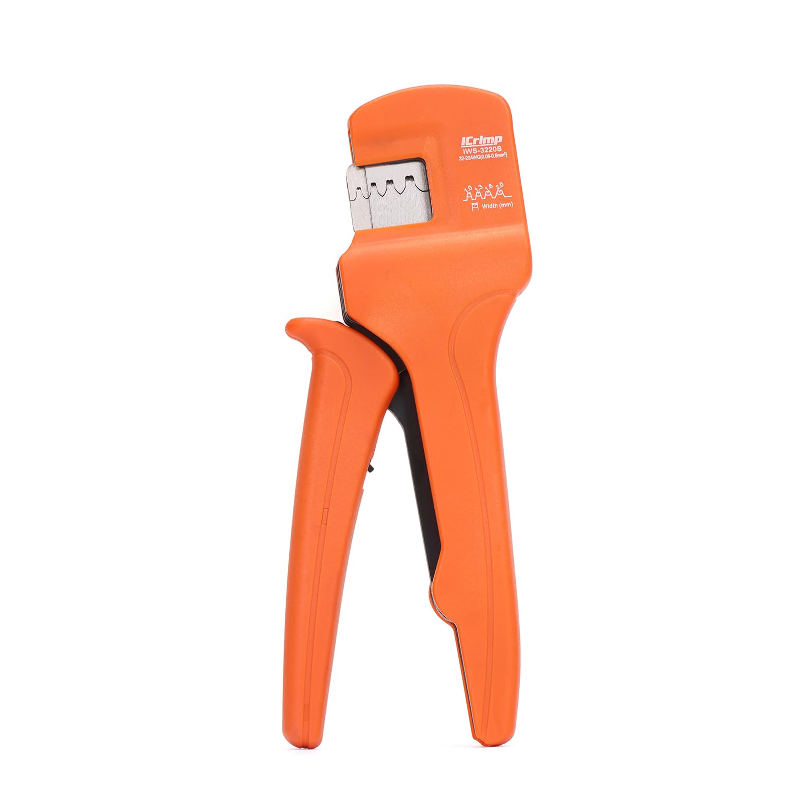 iCrimp Open Barrel Crimping Tool 0.08-0.5mm² (32-20 AWG) for Micro Connectors, Pin Crimper for JST Molex JAE, Precision Micro Connector Crimp Tool