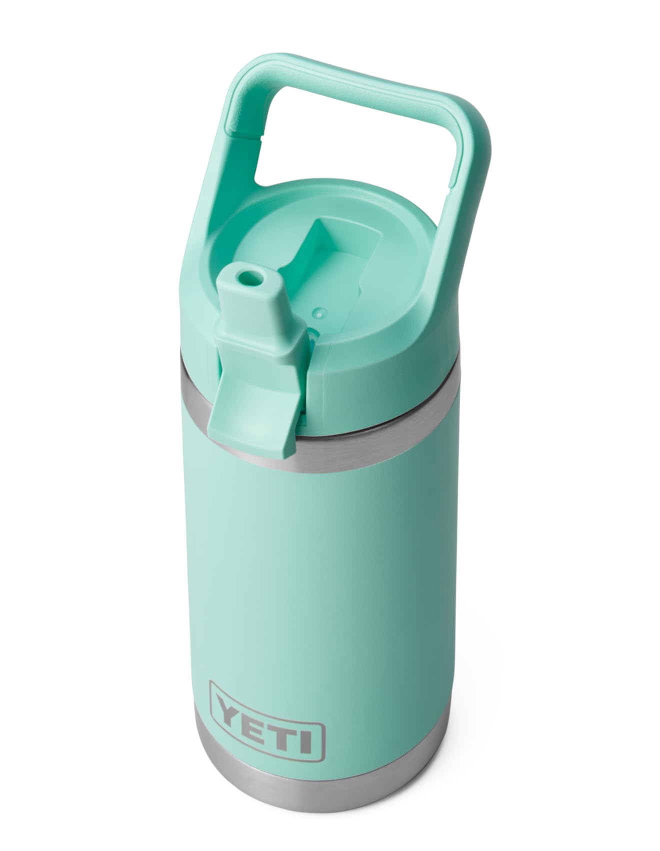 YETI Rambler Jr Kids Bottle, Vacuum Insulated Stainless Steel Bottle with Straw Cap, Seafoam, 12 oz (355 ml)