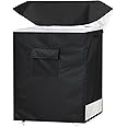 Chest Freezer Covers for Outside(32.5W×22.5D×33.5H)in,Compatible with 7.0 Cubic Feet Chest Freezer,Black Deep Freezer Covers Waterproof Top With Zipper to Open, Outdoor All-season Protection