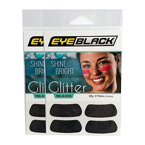image for EyeBlack Black Softball Glitter (4 Pairs or 8 Strips)