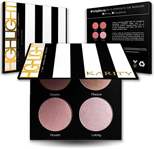 Ultra Pigmented Highlighting Kit - Glow Series Highlighter Makeup Palette Set - Includes 4 Illuminating Powders (1st Collection)