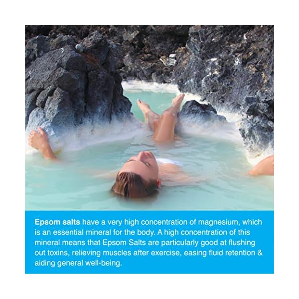 Drsalts 100% Epsom Bath Salts Post Workout Therapy with Rejuvenating Black Pepper Soothe Sore Muscles & Joints 1kg