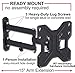 Husky Mounts Full Motion Wall Mount Bracket & Arm for TVs/Monitors, Fits Most 24