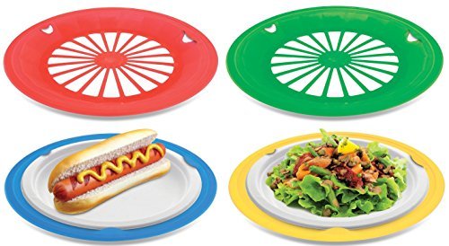 KOVOT Set of 16 Plastic Reusable Paper Plate Holders For 9
