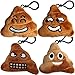 Poop Emoji Funny Prizes Toy Plush Keychain Kids Bday Supplies Favor Party Decoration, 24 Pack Emoji-pop Emoticon Mini Pillow Backpack Clips, Car Key Chains Pendant Goody Bag Stuffed, Bonus Sticker