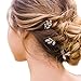 Missgrace 3pcs Wedding Bridal Crystal Rhinestone Bridal Hair Pins Clip (Silver)