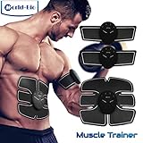 ABS Stimulator Abdominal Muscle Toning AB Belt, Slimming Trainer Sculptor Toner, Arm Leg Waist Fitness Training Gear, Portable Wireless Body Exercise Workout for Men Women Home Gym Office
