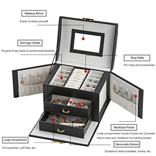 VEEKALA Jewelry Box Organizer Display Storage case