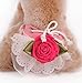 3-Piece Set Lillypet® Dog Puppy Diaper Sanitary Pants Underwear Panty Female Girl For SMALL Breeds Flower Rose Lace Green Pink Yellow (M)