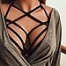 liwei18 Women's Harness Body Bra Black Belt Elastic Cupless Cage Bra Bralette Crop Top