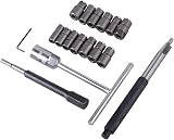 DAYUAN 17PC Professional Diesel Injector Seat Cutter Cleaner Tool Set view 4