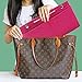 LEXSION Felt Purse Organizer Insert Bag organizer Multi Pocket Bag in Bag Organizer For Tote & Handbag Shaper 8008 Rosy L