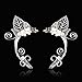 Elf Elven Ear Cuffs, OwMell Leaf Flower Filigree Fairy Elven Cosplay Fantasy Costume Handcraft Ear Wrap Cuff Earrings