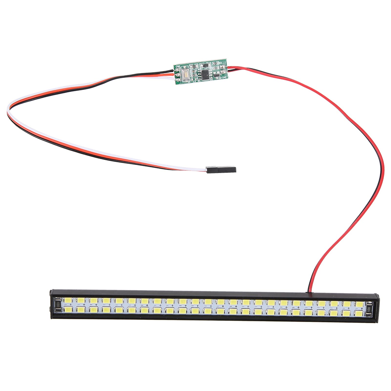 RC Roof Lamp, Double Rows of 48Pcs LED Lamp Beads Remote Control Roof Lamp RC Crawler Universal High Brightness Light Bar Part Accessory Model Toy