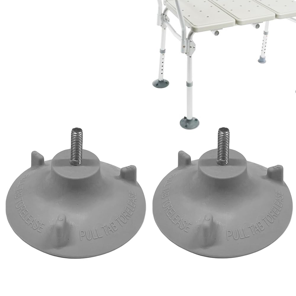Toilet Safety Chair Feet Tip Replacement Compatible with Lumex 7927A, 7929, 7955A, 7956A, 7958A - Shower Toilet Seat Stools & Transfer Bench Anti-Slip Cap Accessories, 2 Pcs